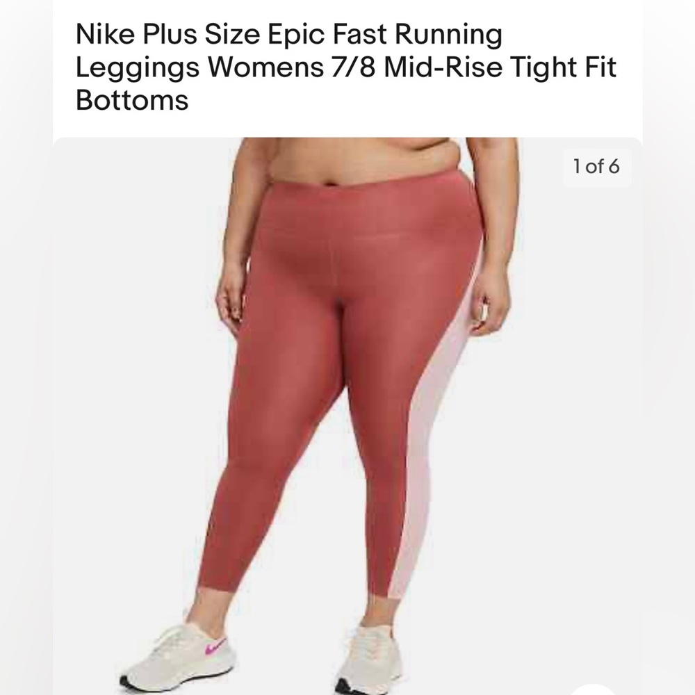 Nike Plus Size Epic Fast Running
Leggings Womens 7/8 Mid-Rise Tight Fit
Bottoms